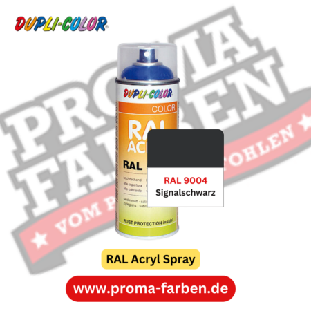 Dupli-Color RAL Acryl Spray RAL 9004 Signalschwarz online bestellen bei ProMa Farben