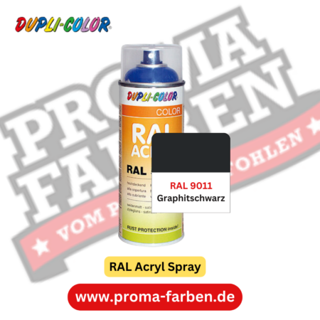 Dupli-Color RAL Acryl Spray RAL 9011 Graphitschwarz online bestellen bei ProMa Farben