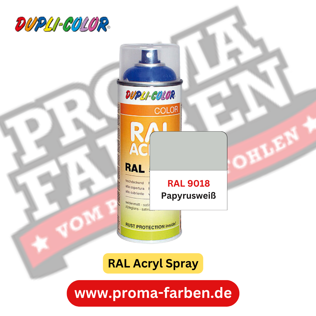 Dupli-Color RAL Acryl Spray RAL 9018 Papyrusweiß Dupli-Color RAL Acryl Spray RAL 9018 Papyrusweiß
