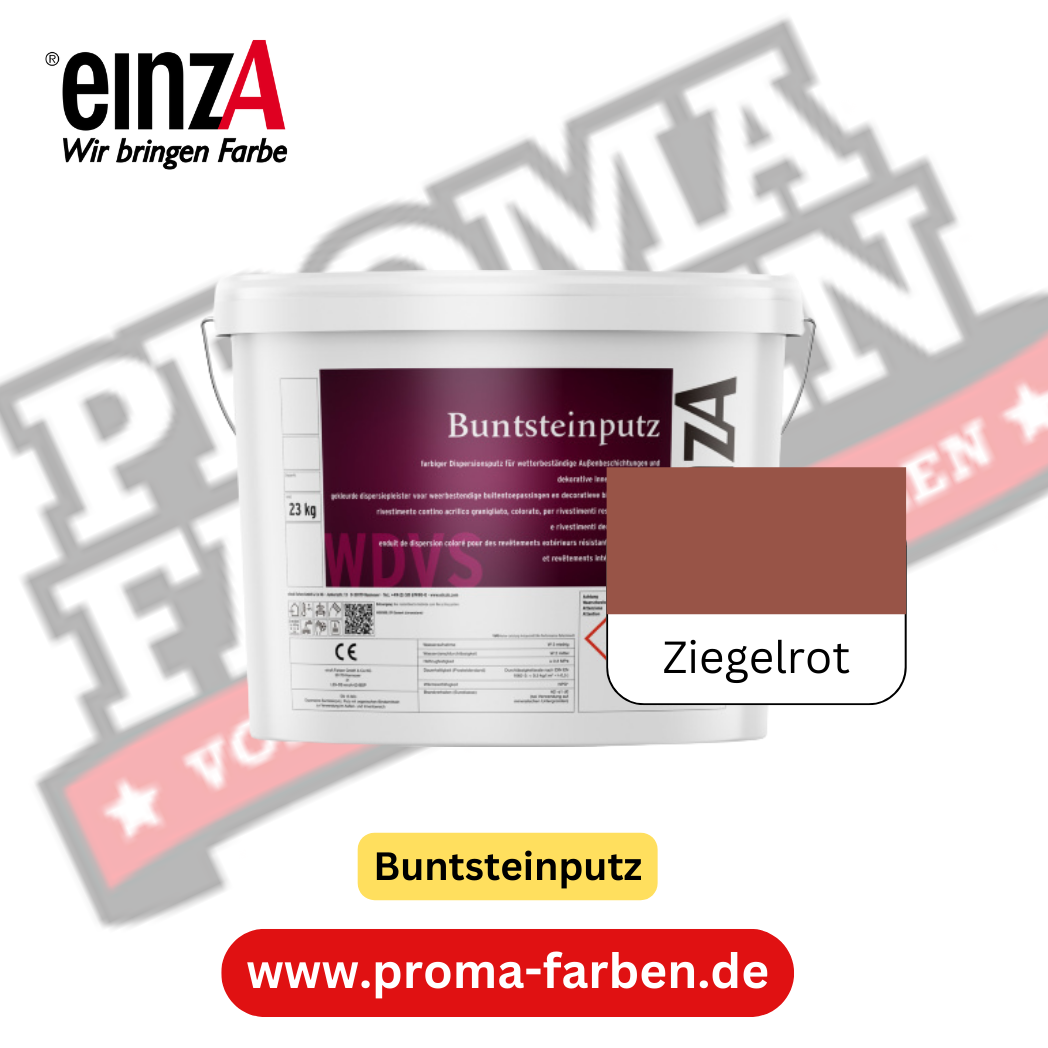 einzA Buntsteinputz Ziegelrot