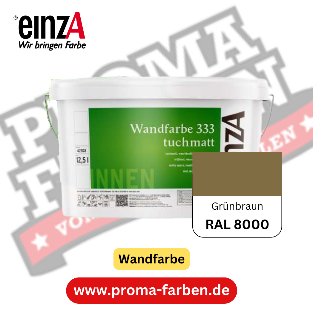 einzA Wandfarbe 333 RAL 8000 Grünbraun