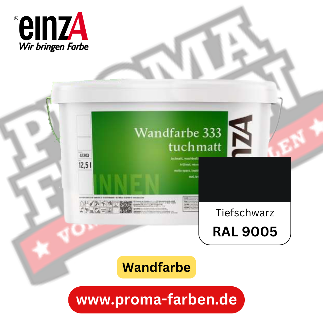 einzA Wandfarbe 333 RAL 9005 Tiefschwarz