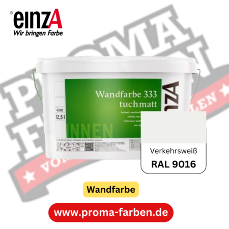 einzA Wandfarbe 333 RAL 9016 Verkehrsweiß online bestellen bei ProMa Farben